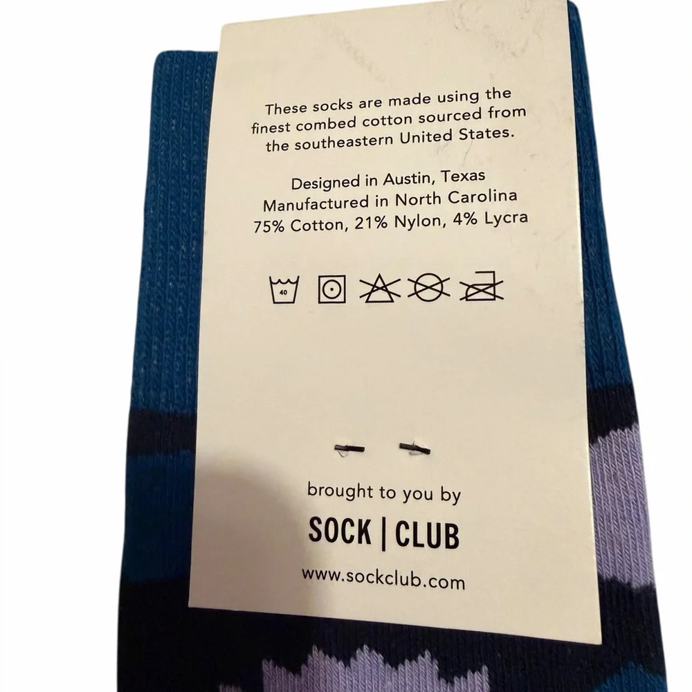 Sock club graphic print crew socks. OS. NWT